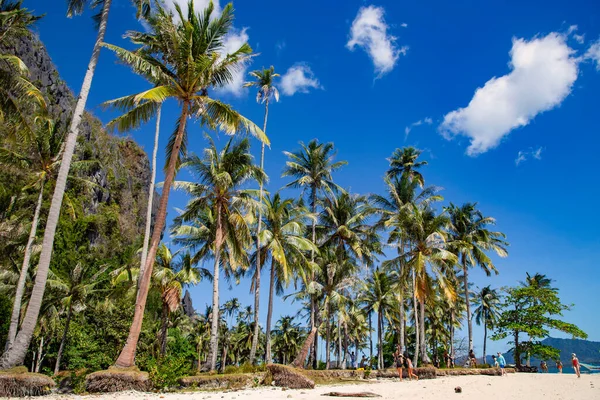 Philippines Nido Palawan Diciembre 2019 Los Turistas Están Descansando Hermosa — Foto de Stock