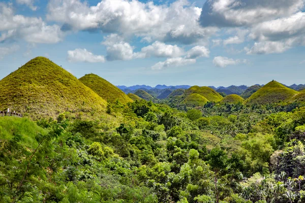 Vista Panorâmica Chocolate Hills Ilha Bohol Filipinas — Fotografia de Stock