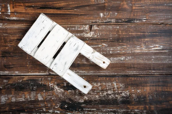 Antiguo Trineo Juguete Madera Con Cajas Regalo Sobre Fondo Madera —  Fotos de Stock