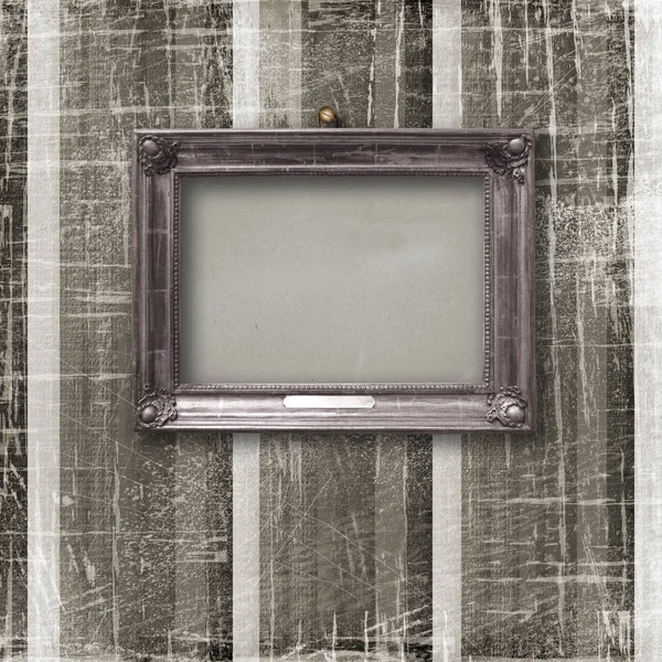 Oude Kamer Grunge Interieur Met Frames Stijl Barokke Grunge Houten — Stockfoto