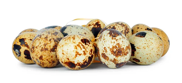 Fresh Quail Eggs White Isolated Background — Stock Photo, Image