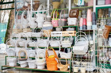 Hatıra Eşyası city piyasa turistler için el yapımı sepet