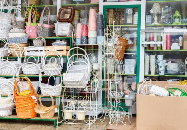 Hatıra Eşyası city piyasa turistler için el yapımı sepet