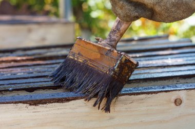 Eski eldiven erkek işçi ev dekorasyon için tahta boyama 