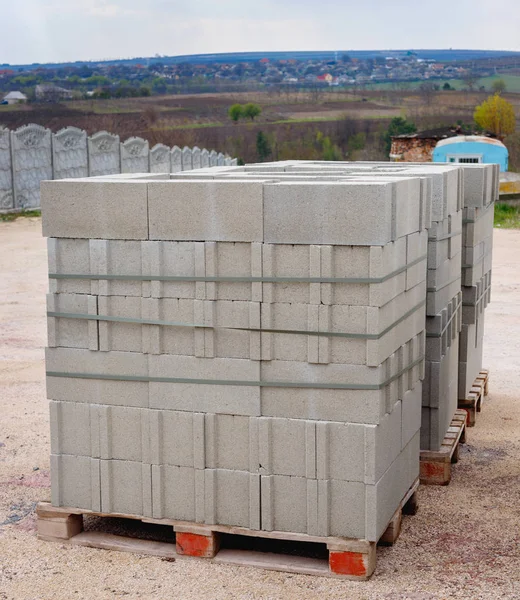 Bloque de cemento de almacén y productos de lodo de cemento para la construcción — Foto de Stock