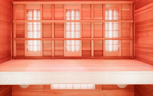 美容と健康を改善するために赤外線空クラシック木製サウナ — ストック写真