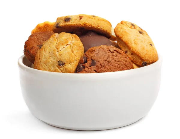 Gustosi biscotti freschi su sfondo isolato — Foto Stock