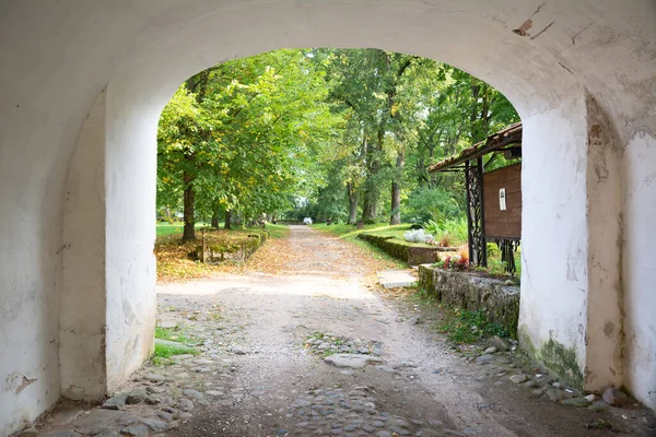 Entrada Para Parque Palácio Straupes Imagem De Stock