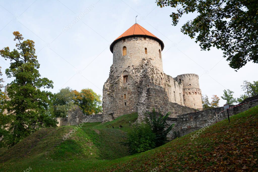 Cesis Old Medieval Castle ,Latvia .