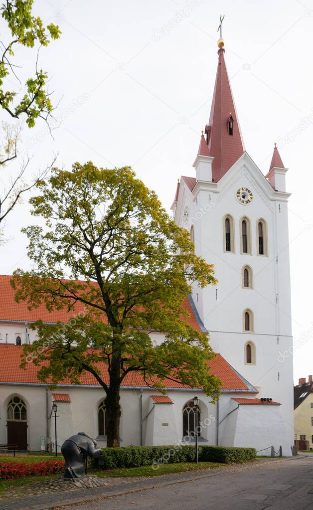 Historical Church tower in Latvia.