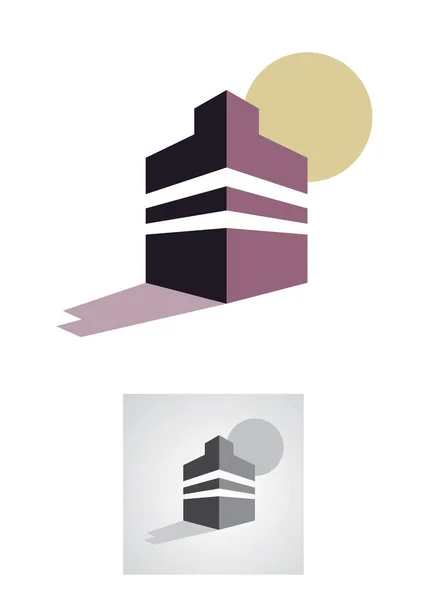 Het Bouwen Van Symbool Illustratie Corporate Branding Identiteit Vector Ontwerp — Stockvector