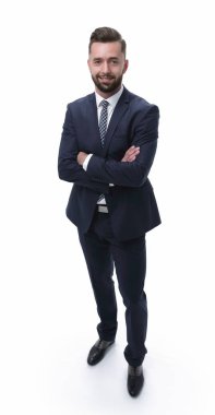 tam growth.smiling işadamı.