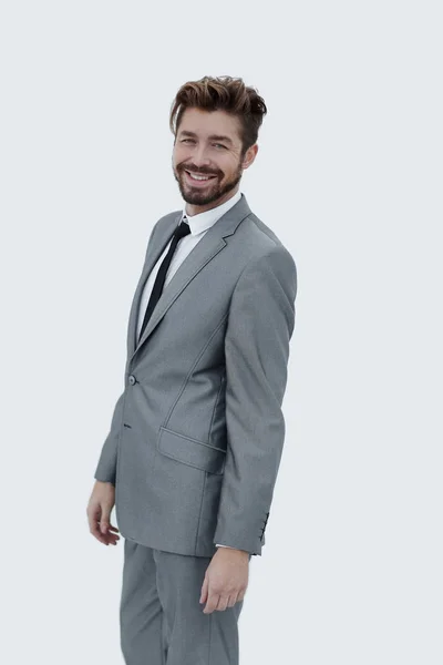 Ernsthafter Geschäftsmann der Mode im klassischen Anzug — Stockfoto