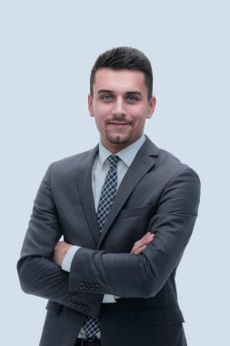Kendinden emin iş adamının portresi