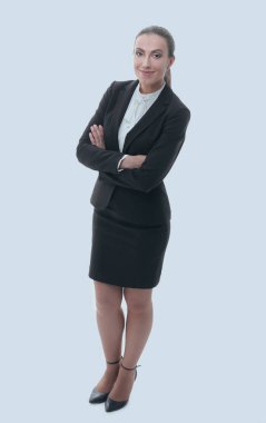 tam büyüme gülümseyen kadın Manager.portrait