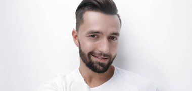 closeup.Happy genç adam