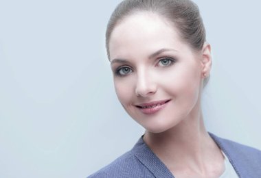 başarılı kadın Yöneticisi closeup yüzü