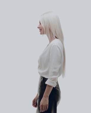 portre şirketin genç bir çalışanın tam büyüme.