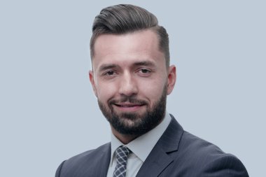 Kendinden emin bir orta işadamı portresi portre