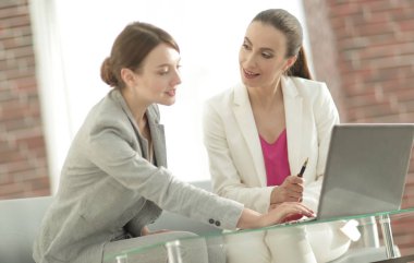 Proje işbirliği tartışırken iki iş kadınları