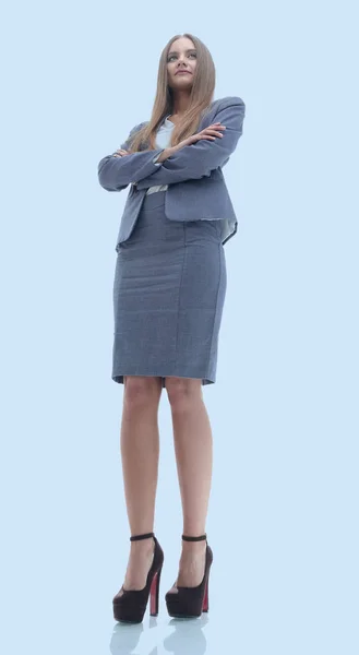 Bottom view. confident business woman — Stock Photo, Image