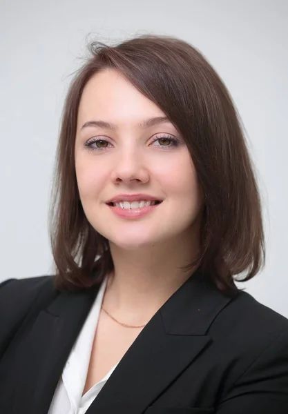 Closeup.young mujer de negocios confidente — Foto de Stock