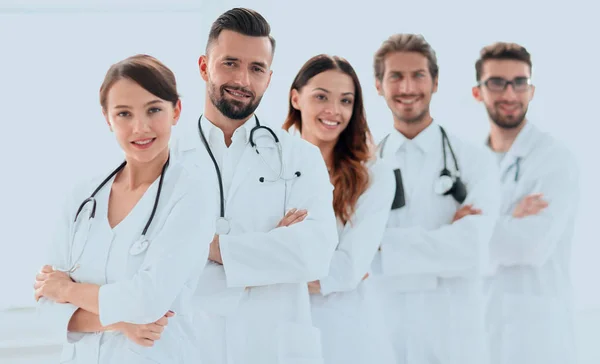 Porträt einer erfolgreichen Gruppe von Arztpraktikanten. — Stockfoto