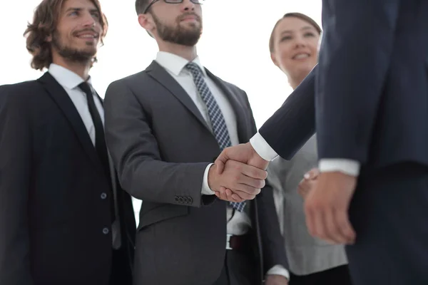 Business leader stringendo la mano all'investitore — Foto Stock