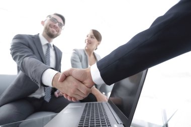 portre. Kendine güvenen karşılıklı iş arkadaşları