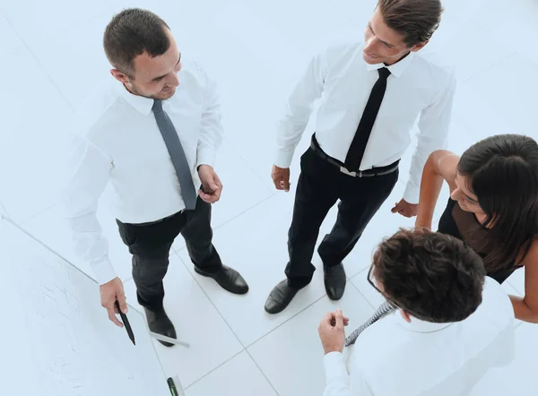 Achtergrondafbeelding van een team van de zakelijke bespreking van nieuwe ideeën. — Stockfoto