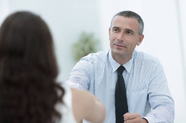 closeup.Handshake Yöneticisi ve istemci