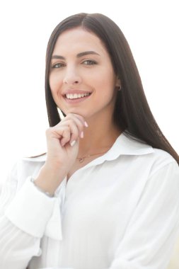 modern başarılı genç kadının yakın çekim yüz