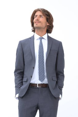 Beyaz arka plana bakan zarif insanlar.