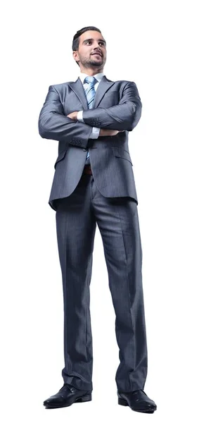 Portret van vertrouwen zakenman in full-length — Stockfoto