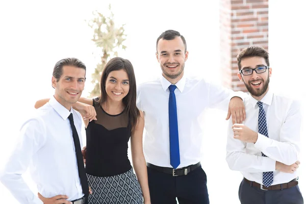 Primer plano retrato de amistoso equipo de negocios —  Fotos de Stock