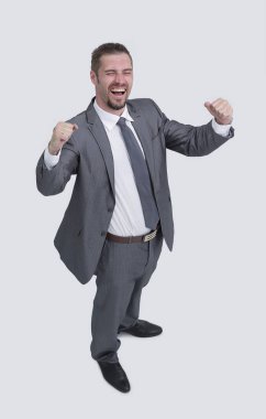 içinde tam growth.the görünümünden top.happy iş adamı