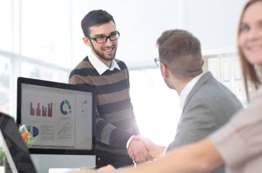 el sıkışma Yöneticisi ve müşteri