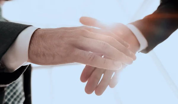 Two  business men going to make handshake — Stock Photo, Image