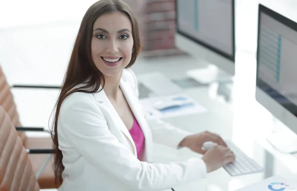 Portrait de femme d'affaires-économiste — Photo