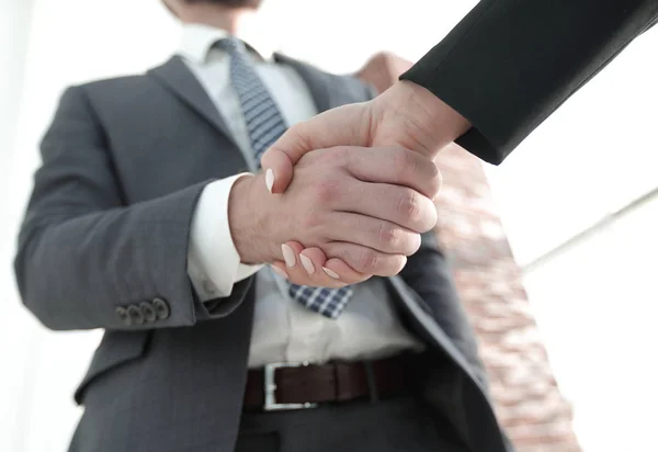 Business executives to congratulate the joint business agreement — Stock Photo, Image
