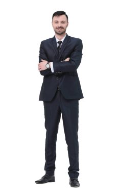 Tam büyüme portre. Kendine güvenen işadamı