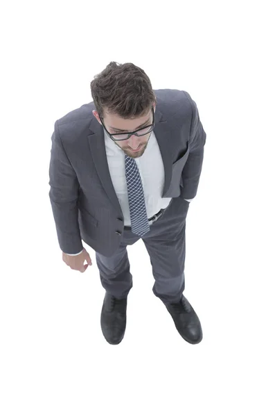 Retrato de un hombre de negocios serio. vista desde arriba — Foto de Stock