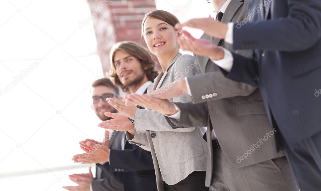 creative business team applauding