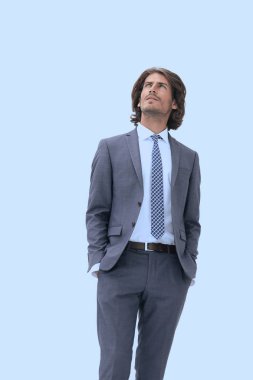 Beyaz arka plana bakan zarif insanlar.