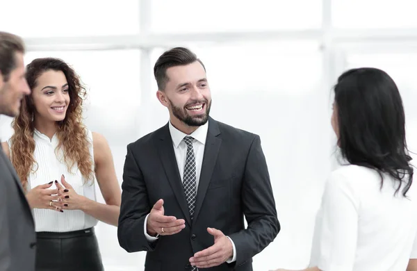 business people argue standing in office