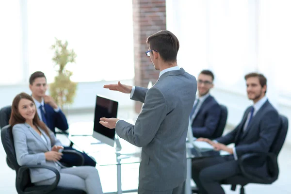 Företagskonferens på modernt kontor, seminarium. — Stockfoto