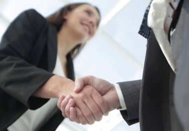 İş ortaklığı toplantı kavramı. Görüntü businessmans handsha