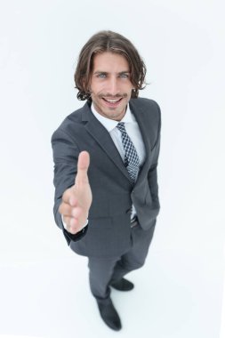 iş adam shake - om el odaklanmak için uzanan eli