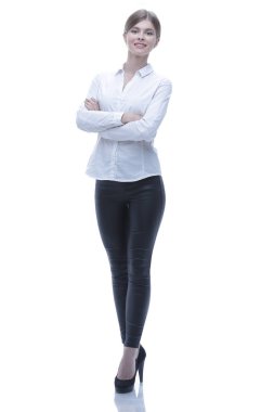 tam büyüme portre. modern genç iş kadınları.