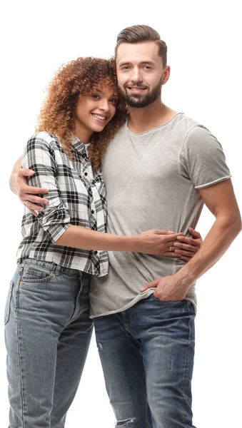 Portrait Smiling Young Couple Life Style — Stock Photo, Image